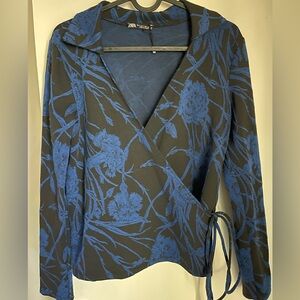 Zara Jacquard Printed Wrap Long
Sleeves